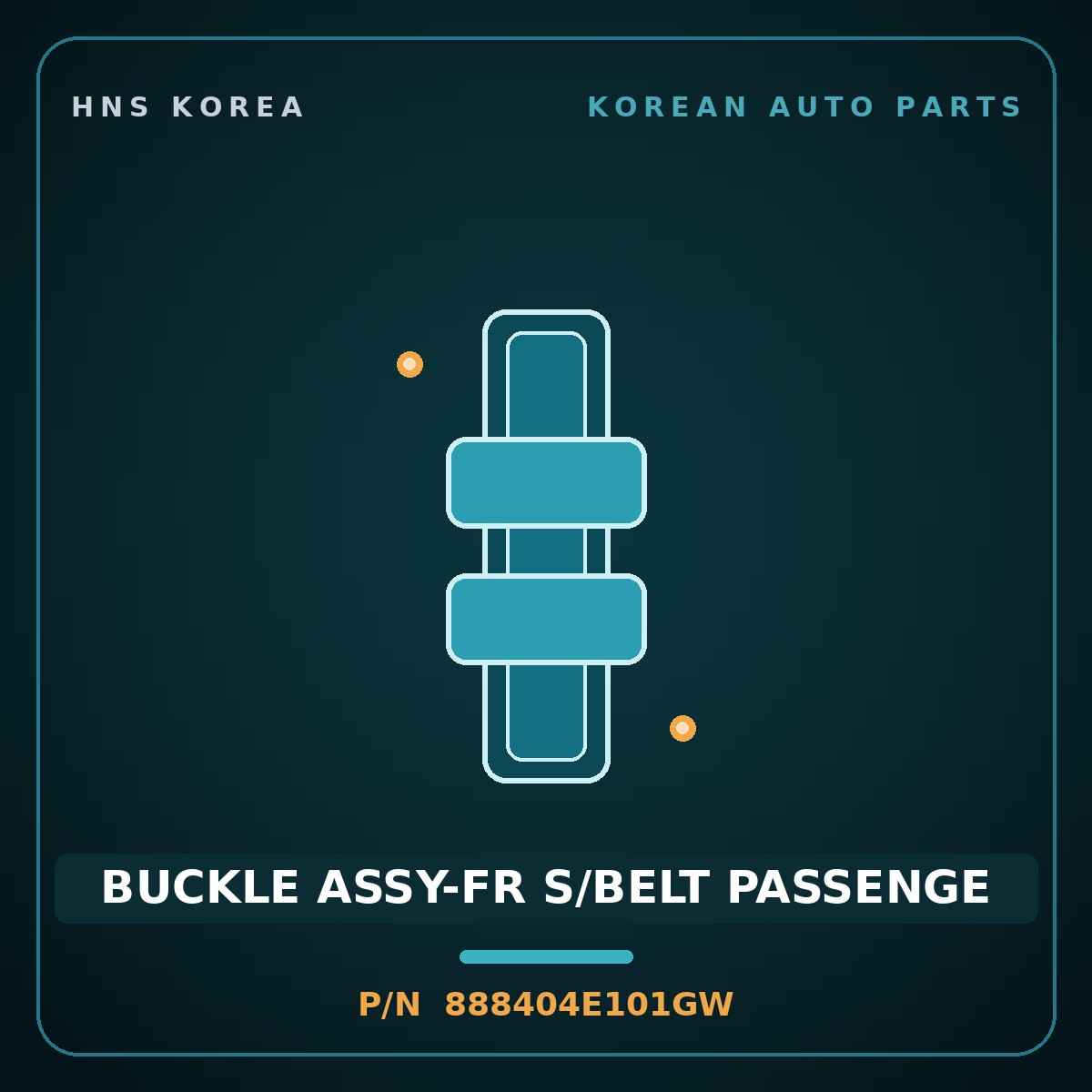 Genuine Mobis BUCKLE ASSY-FR S/BELT PASSENGE 888404E101GW for Bongo 2004 HNS Parts Korea