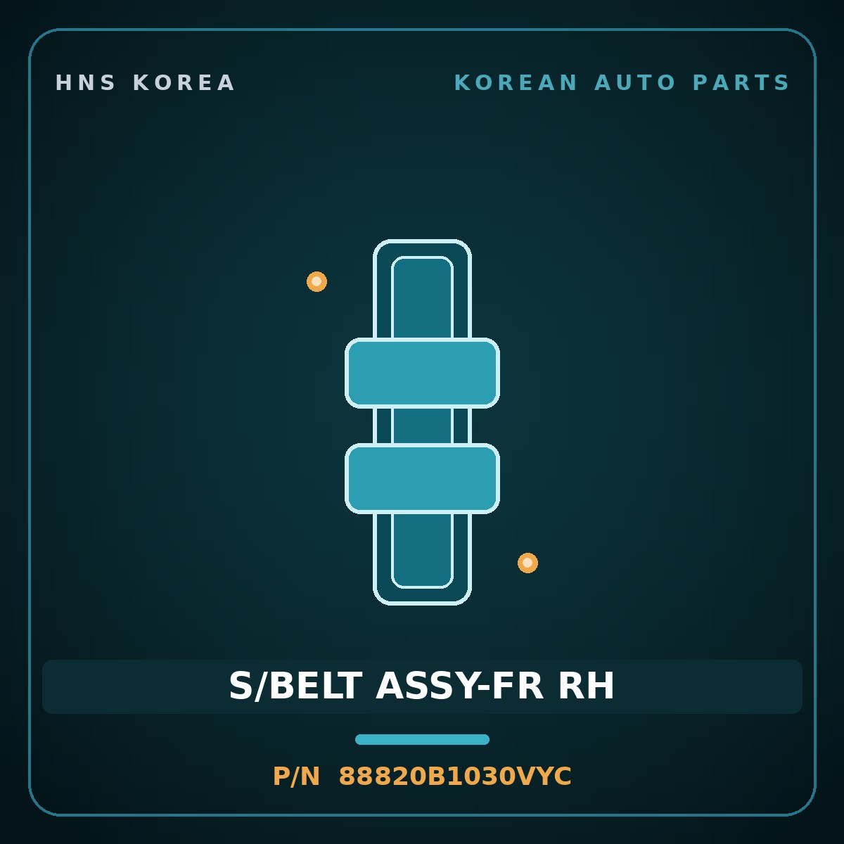 Genuine Mobis S/BELT ASSY-FR RH 88820B1030VYC for Genesis 2014 HNS Parts Korea