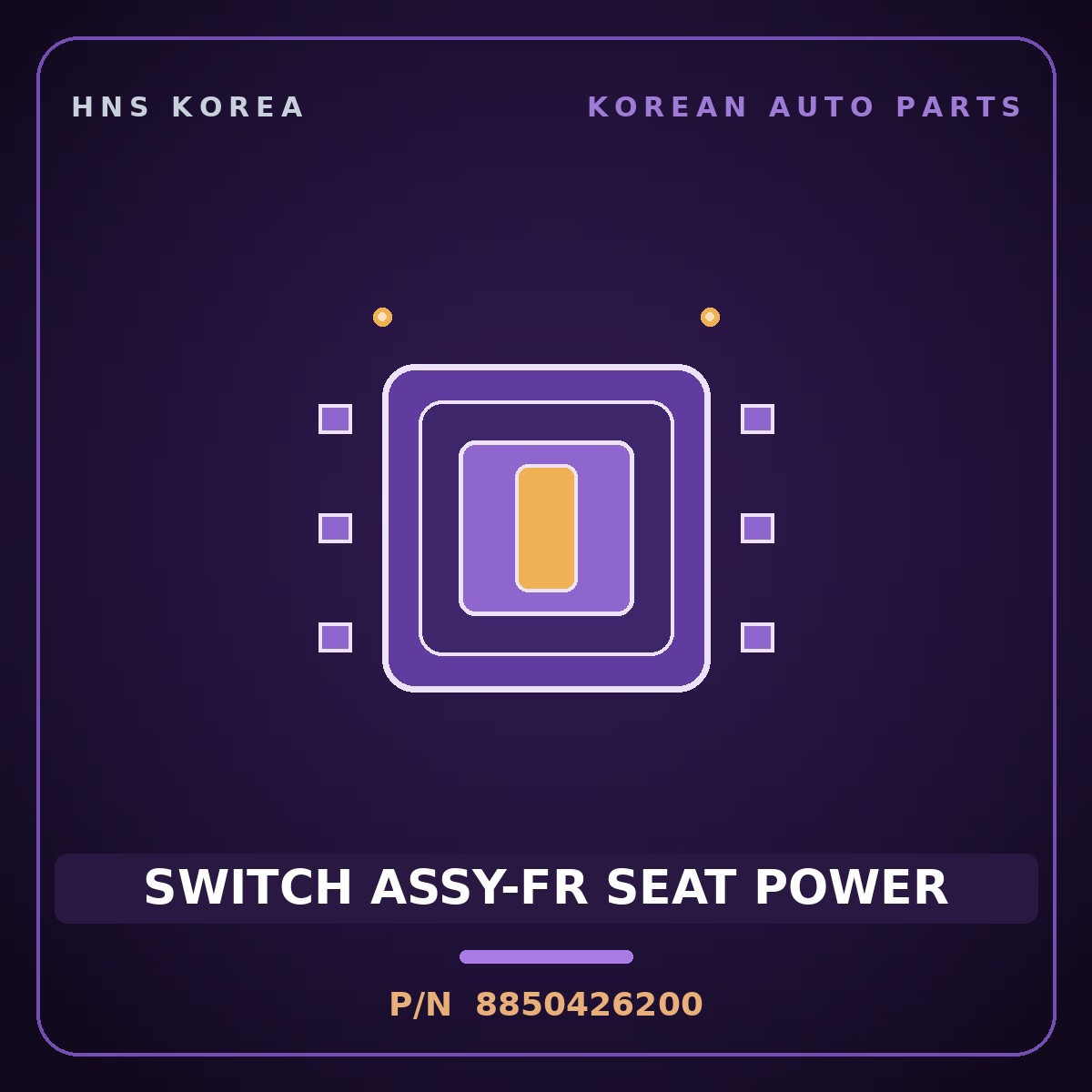 Genuine Mobis SWITCH ASSY-FR SEAT POWER 8850426200 for Santa Fe 2000 HNS Parts Korea
