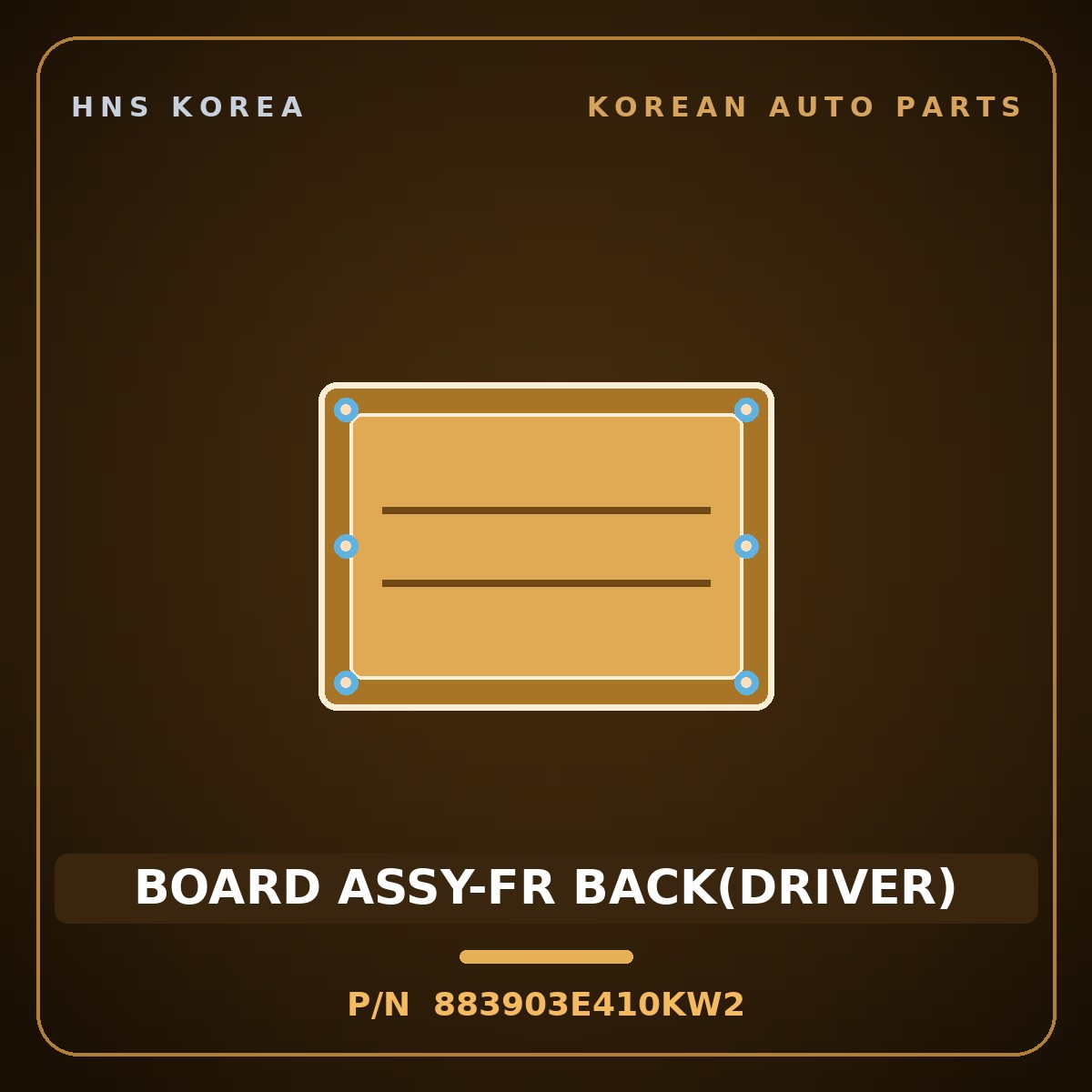 Genuine Mobis BOARD ASSY-FR BACK(DRIVER) 883903E410KW2 for Sorento 2006 HNS Parts Korea