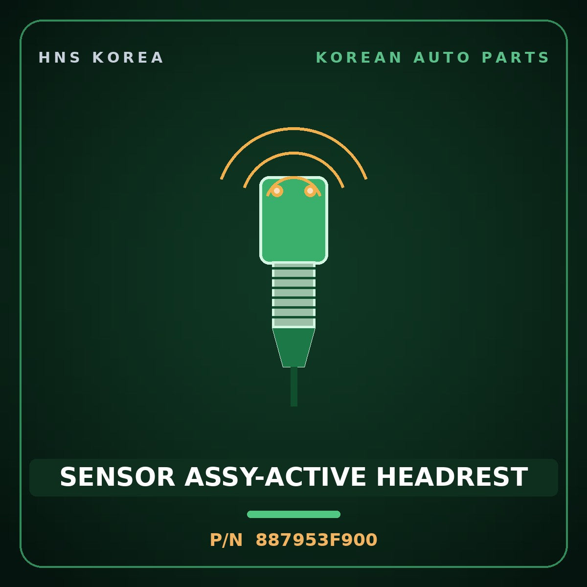 Genuine Mobis SENSOR ASSY-ACTIVE HEADREST 887953F900 for Opirus 2006 HNS Parts Korea