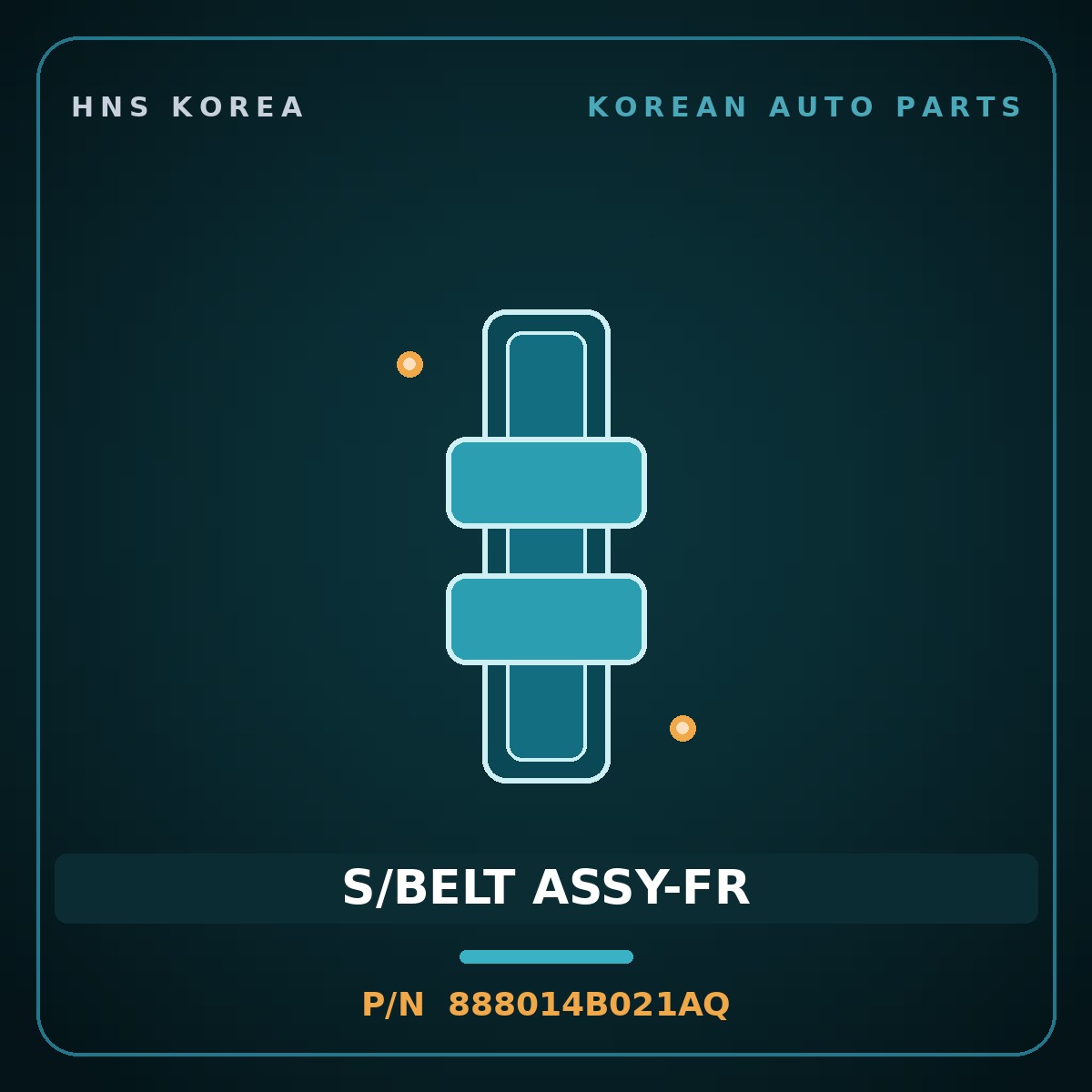 Genuine Mobis S/BELT ASSY-FR 888014B021AQ for Porter 1996 HNS Parts Korea