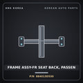 Genuine Mobis FRAME ASSY-FR SEAT BACK, PASSEN 884013D530 for Grandeur 1999 HNS Parts Korea