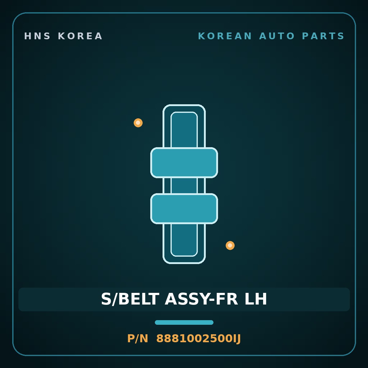 Genuine Mobis S/BELT ASSY-FR LH 8881002500IJ for Atos 2001 HNS Parts Korea