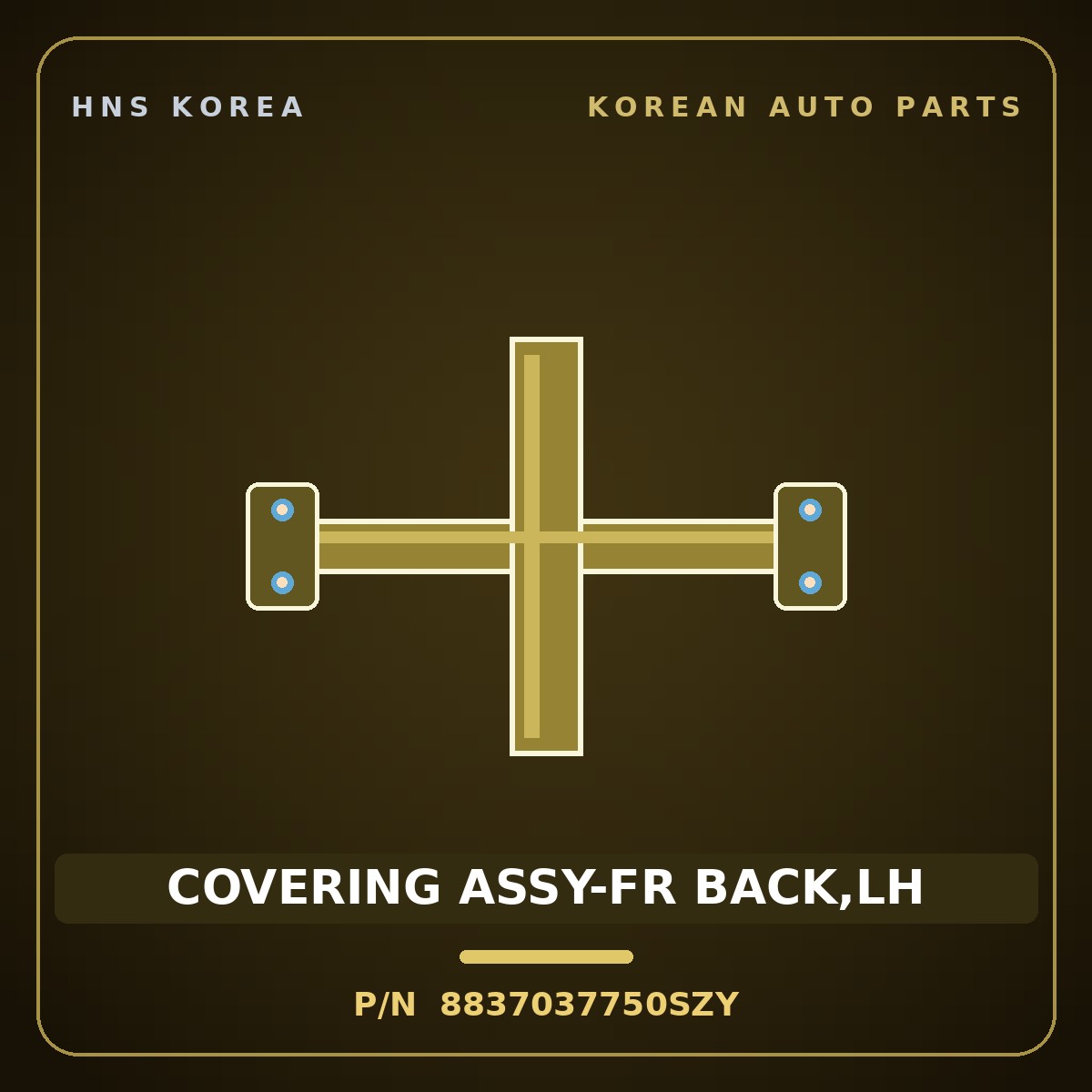 Genuine Mobis COVERING ASSY-FR BACK,LH 8837037750SZY for Dynasty 1992 HNS Parts Korea