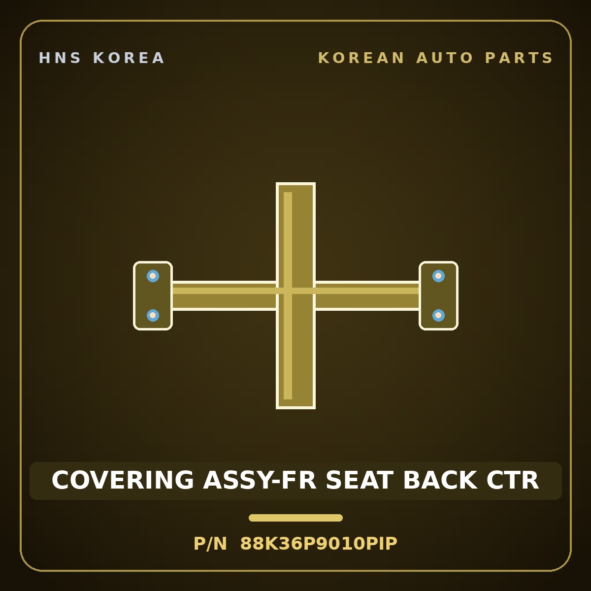 Genuine Mobis COVERING ASSY-FR SEAT BACK CTR 88K36P9010PIP for Palisade 2025 HNS Parts Korea