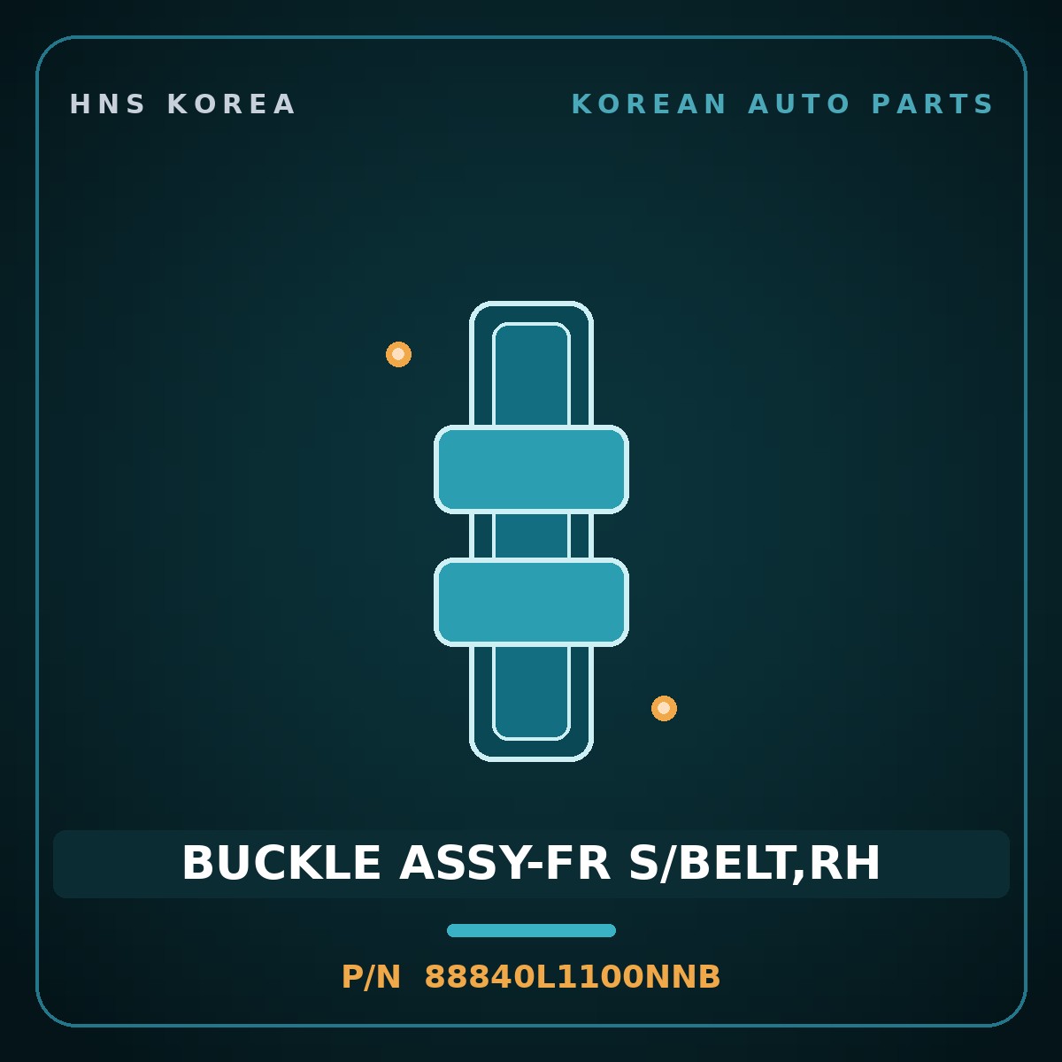 Genuine Mobis BUCKLE ASSY-FR S/BELT,RH 88840L1100NNB for Sonata 2019 HNS Parts Korea