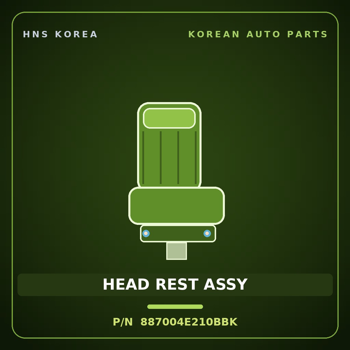 Genuine Mobis HEAD REST ASSY 887004E210BBK for Bongo 2004 HNS Parts Korea