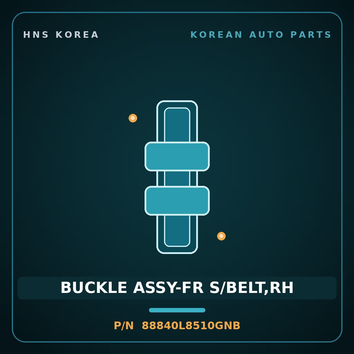 Genuine Mobis BUCKLE ASSY-FR S/BELT,RH 88840L8510GNB for K8 2022 HNS Parts Korea