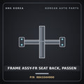 Genuine Mobis FRAME ASSY-FR SEAT BACK, PASSEN 884104H900 for Grand Starex 2018 HNS Parts Korea