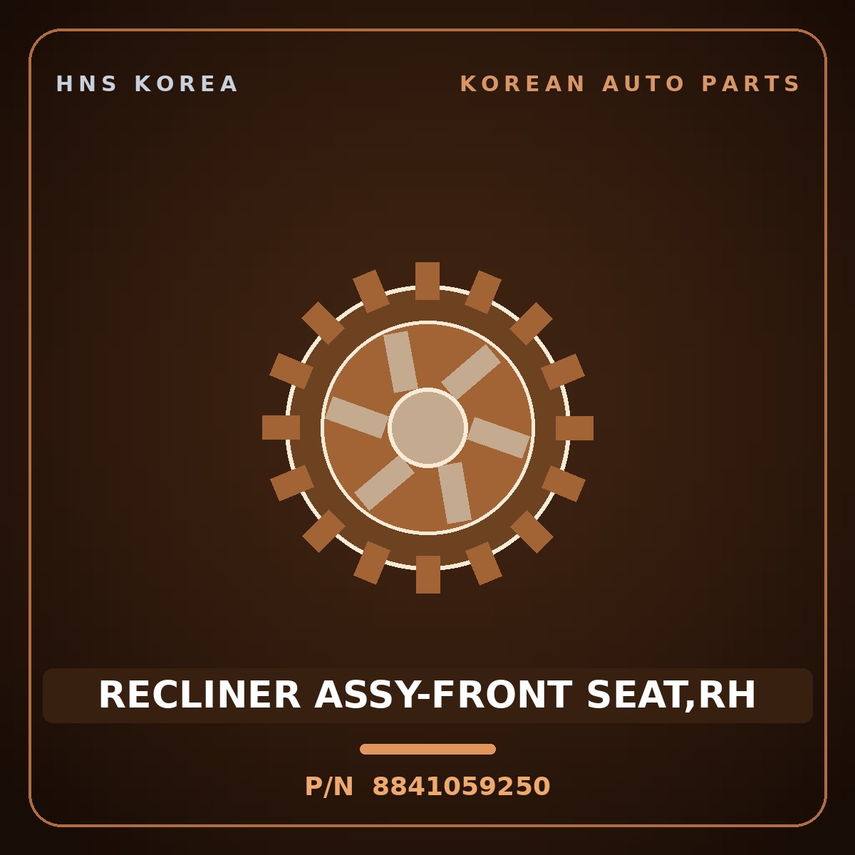 Genuine Mobis RECLINER ASSY-FRONT SEAT,RH 8841059250 for Solati 2014 HNS Parts Korea