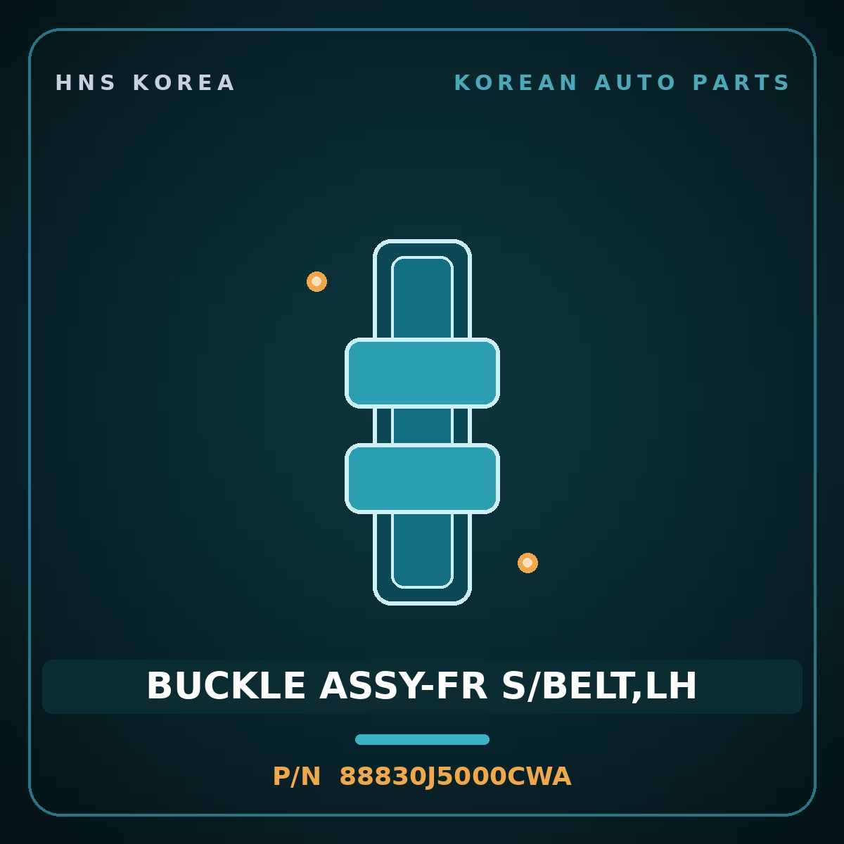 Genuine Mobis BUCKLE ASSY-FR S/BELT,LH 88830J5000CWA for Stinger 2017 HNS Parts Korea