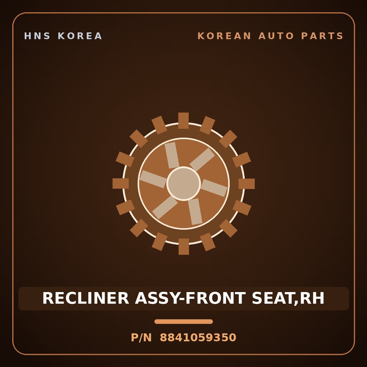 Genuine Mobis RECLINER ASSY-FRONT SEAT,RH 8841059350 for Solati 2014 HNS Parts Korea