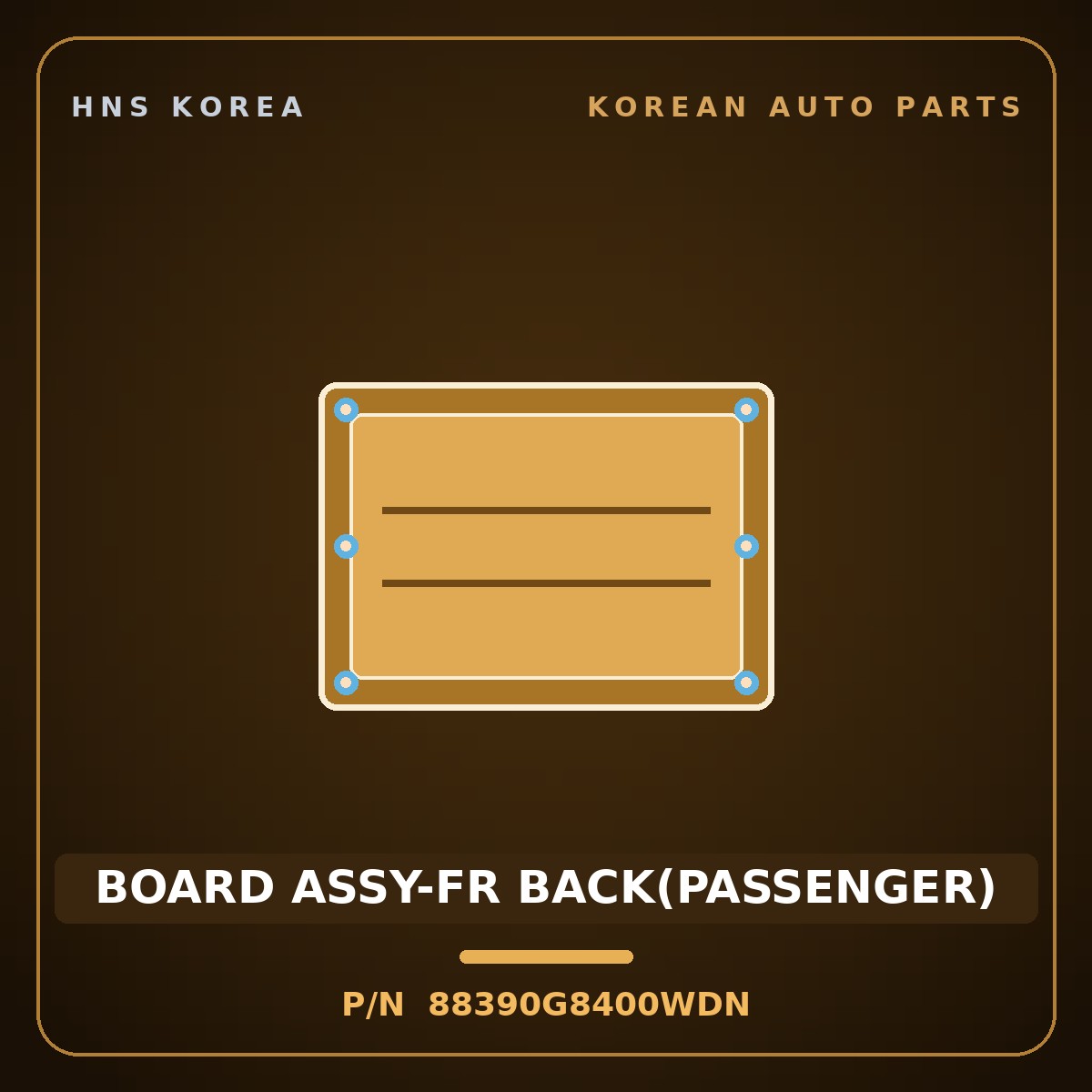 Genuine Mobis BOARD ASSY-FR BACK(PASSENGER) 88390G8400WDN for Grandeur 2020 HNS Parts Korea