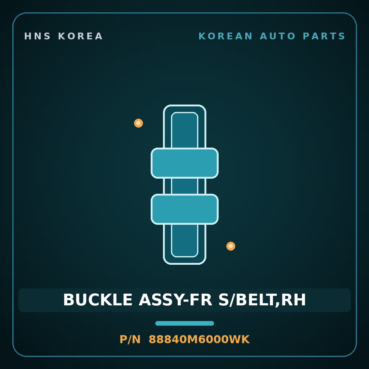 Genuine Mobis BUCKLE ASSY-FR S/BELT,RH 88840M6000WK for K3 2018 HNS Parts Korea