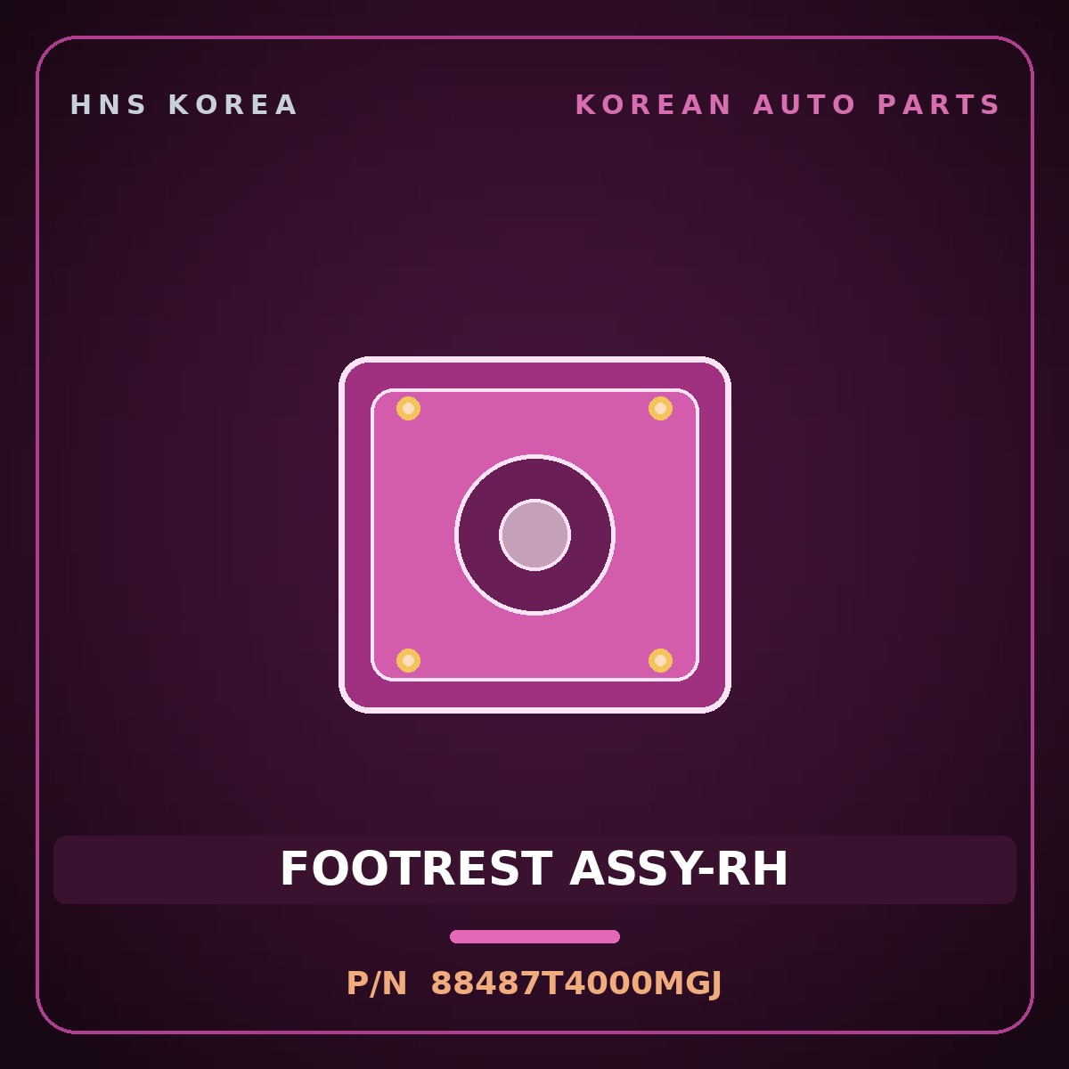 Genuine Mobis FOOTREST ASSY-RH 88487T4000MGJ for G90 2022 HNS Parts Korea