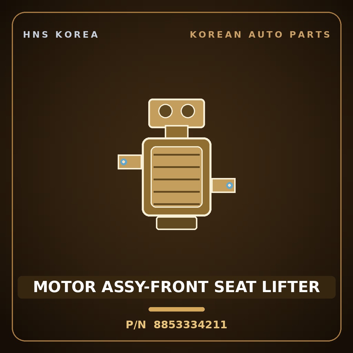 Genuine Mobis MOTOR ASSY-FRONT SEAT LIFTER 8853334211 for Sonata 1995 HNS Parts Korea