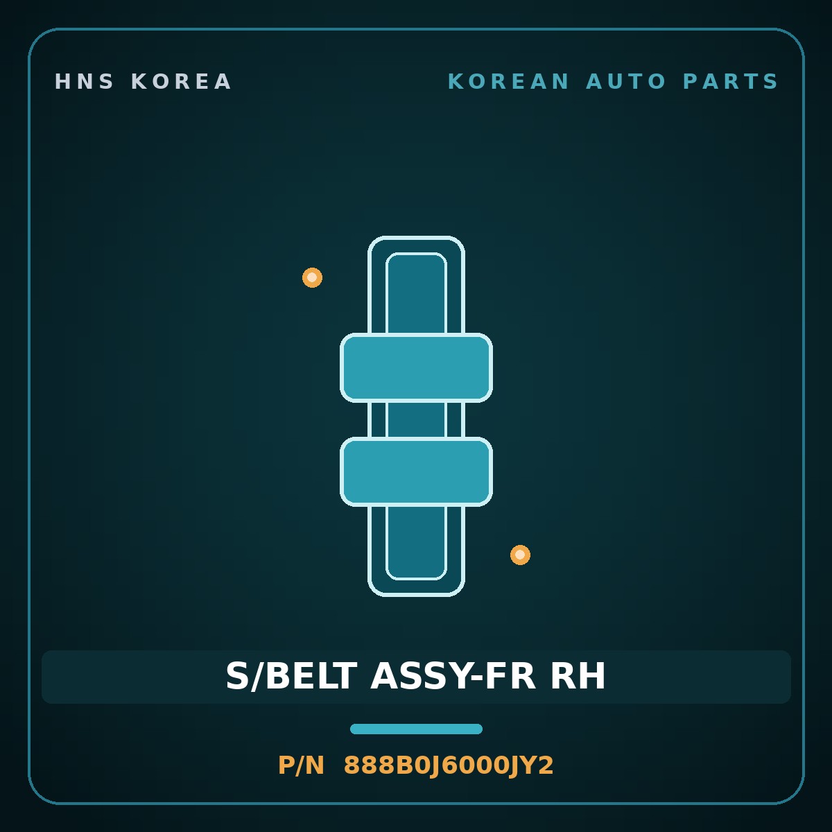 Genuine Mobis S/BELT ASSY-FR RH 888B0J6000JY2 for K9 2021 HNS Parts Korea