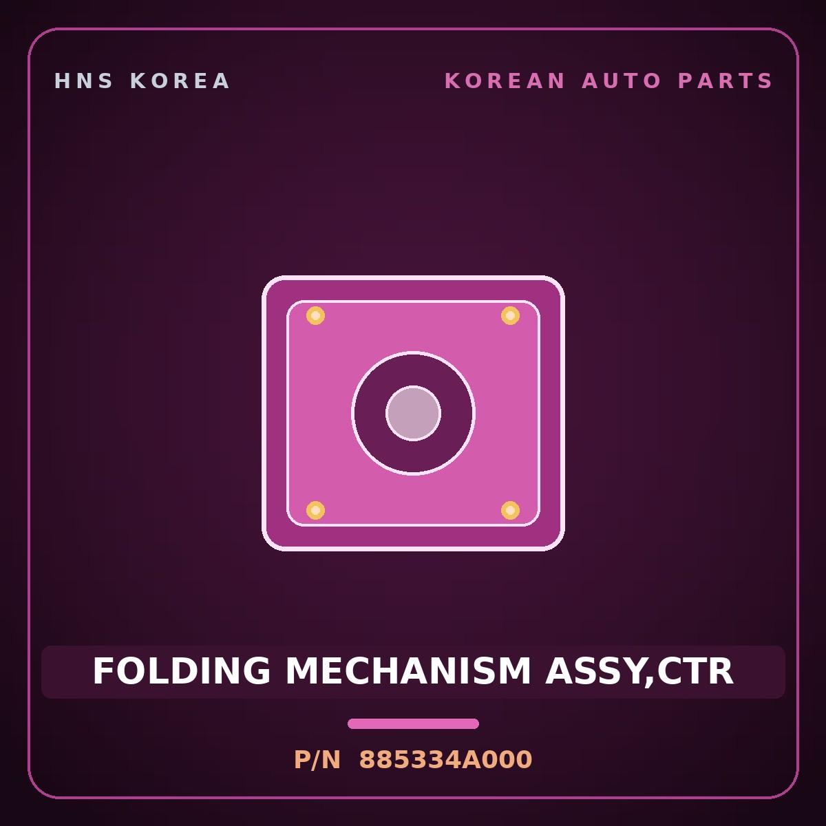 Genuine Mobis FOLDING MECHANISM ASSY,CTR 885334A000 for Grand Starex 1997 HNS Parts Korea