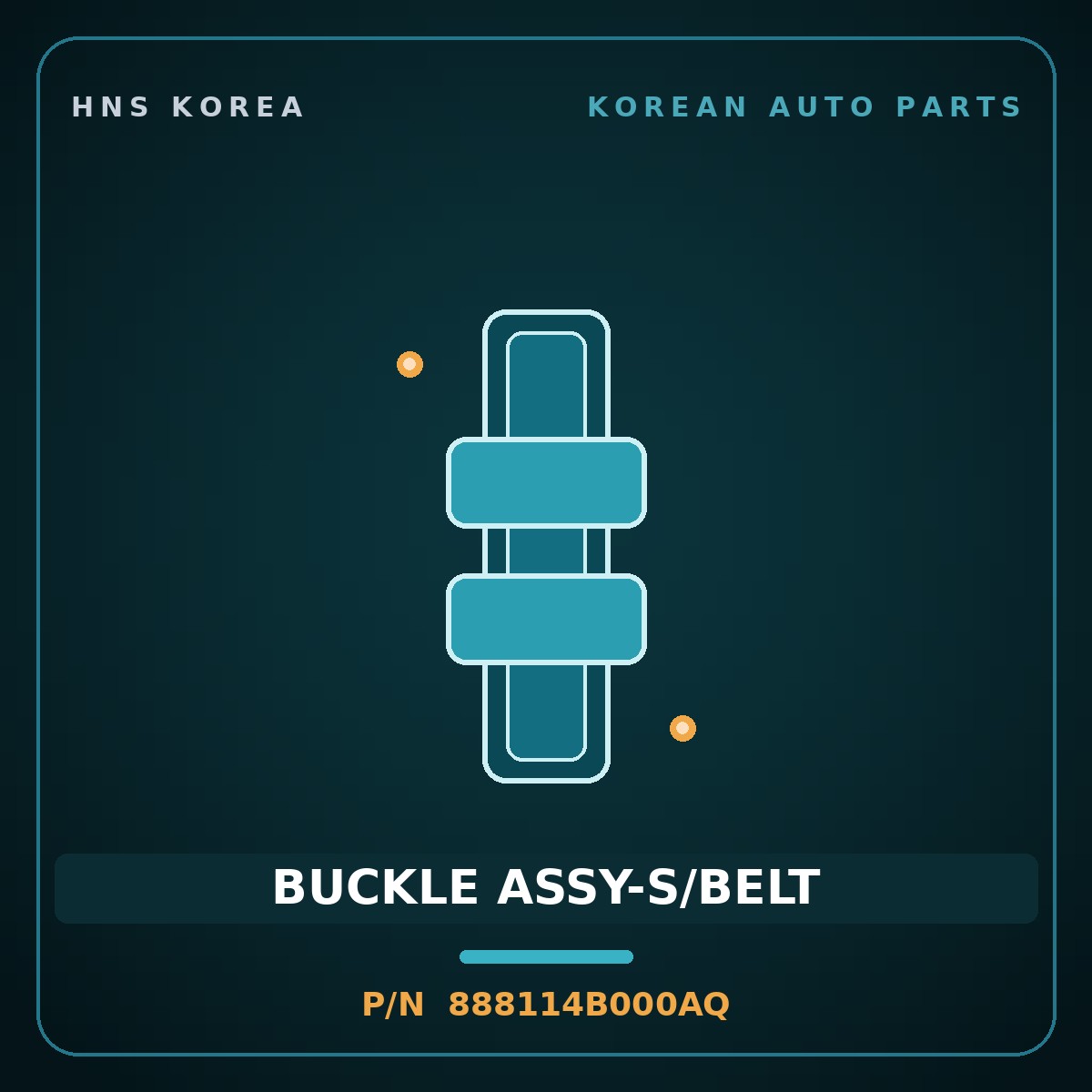 Genuine Mobis BUCKLE ASSY-S/BELT 888114B000AQ for Porter 1996 HNS Parts Korea