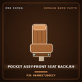 Genuine Mobis POCKET ASSY-FRONT SEAT BACK,RH 8849037200SZY for Dynasty 1992 HNS Parts Korea