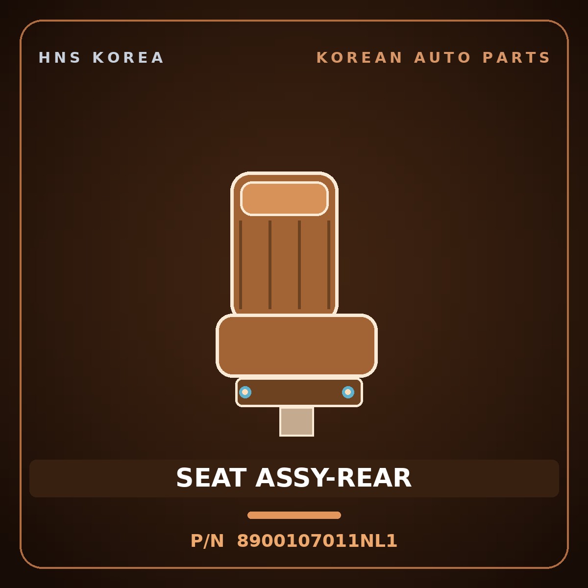 Genuine Mobis SEAT ASSY-REAR 8900107011NL1 for Morning 2004 HNS Parts Korea