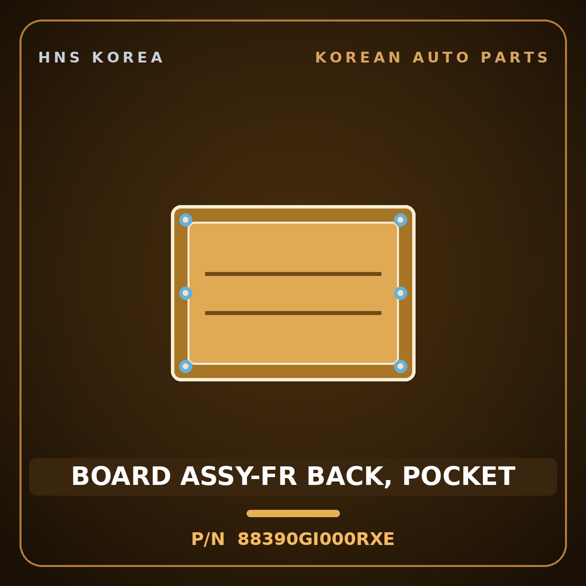 Genuine Mobis BOARD ASSY-FR BACK, POCKET 88390GI000RXE for Ioniq 5 2024 HNS Parts Korea