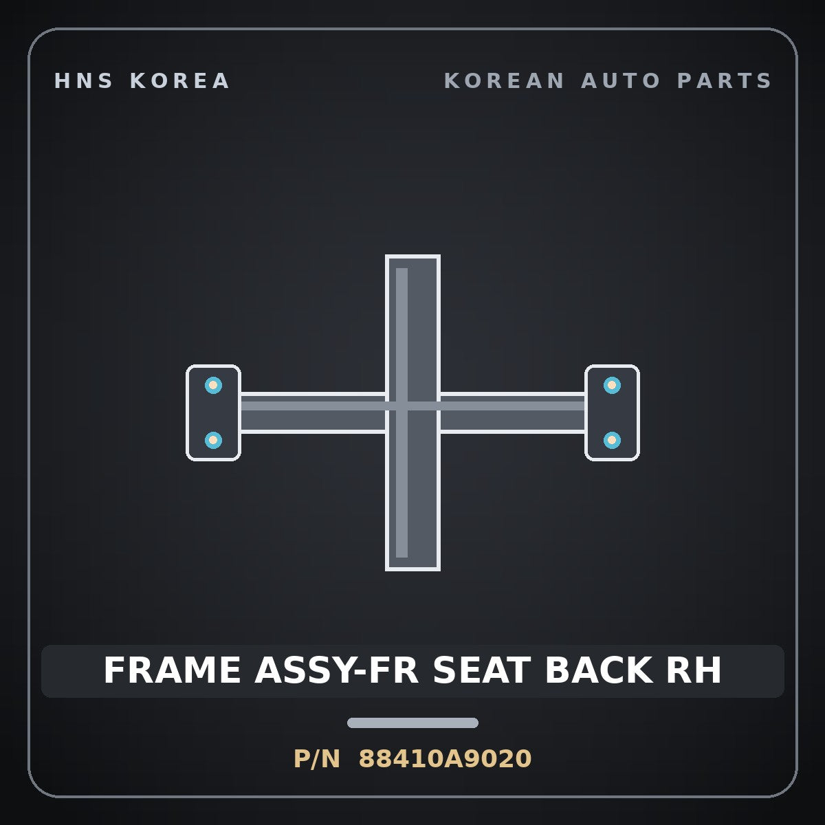 Genuine Mobis FRAME ASSY-FR SEAT BACK RH 88410A9020 for Carnival 2014 HNS Parts Korea