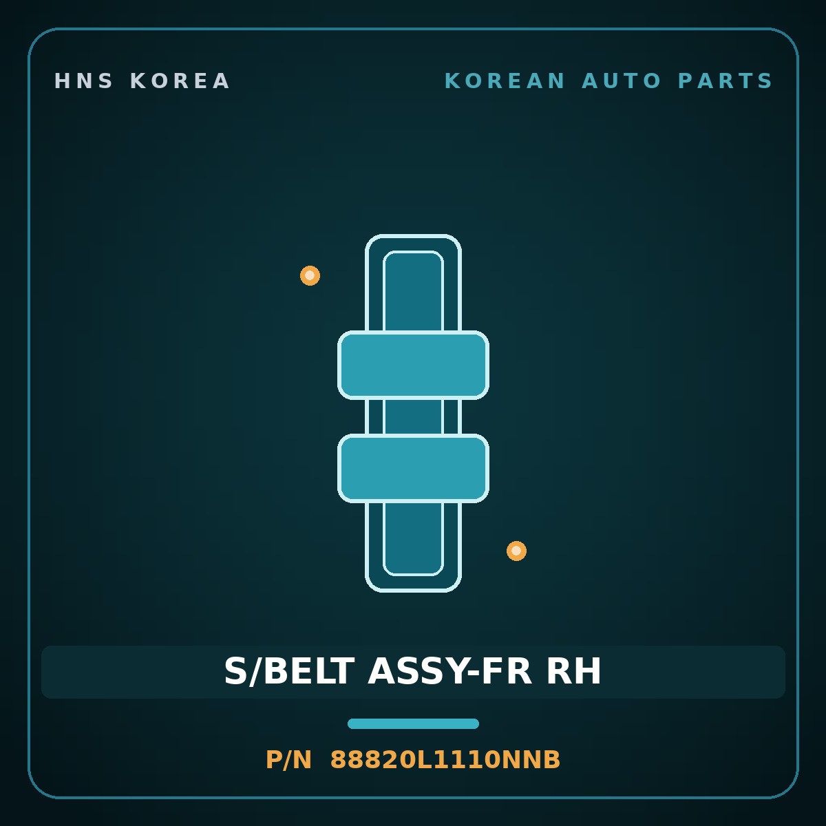 Genuine Mobis S/BELT ASSY-FR RH 88820L1110NNB for Sonata 2023 HNS Parts Korea