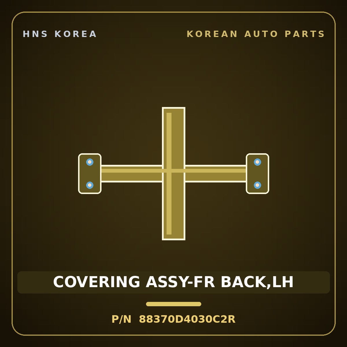 Genuine Mobis COVERING ASSY-FR BACK,LH 88370D4030C2R for K5 2016 HNS Parts Korea