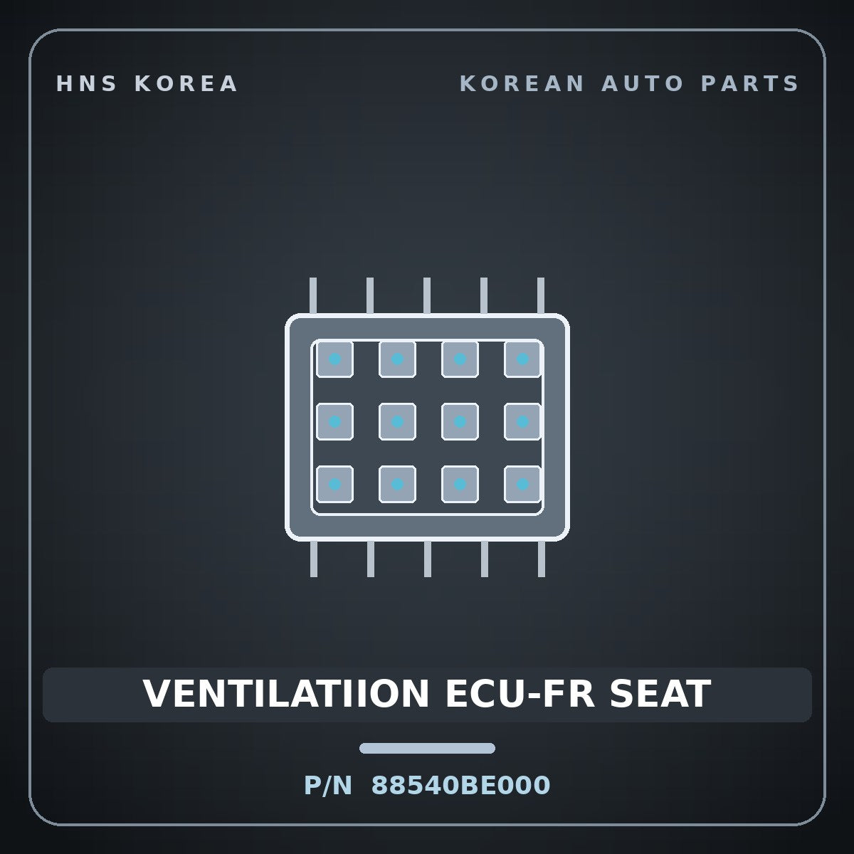 Genuine Mobis VENTILATIION ECU-FR SEAT 88540BE000 for Kona 2023 HNS Parts Korea