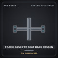 Genuine Mobis FRAME ASSY-FRT SEAT BACK PASSEN 884014F550 for Porter 2004 HNS Parts Korea