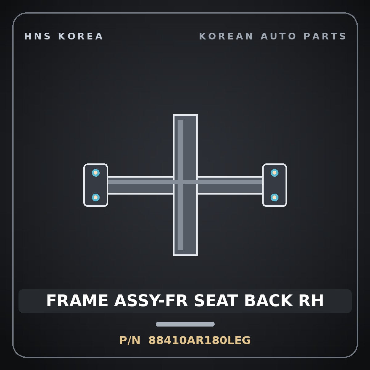 Genuine Mobis FRAME ASSY-FR SEAT BACK RH 88410AR180LEG for Genesis GV70 2021 HNS Parts Korea