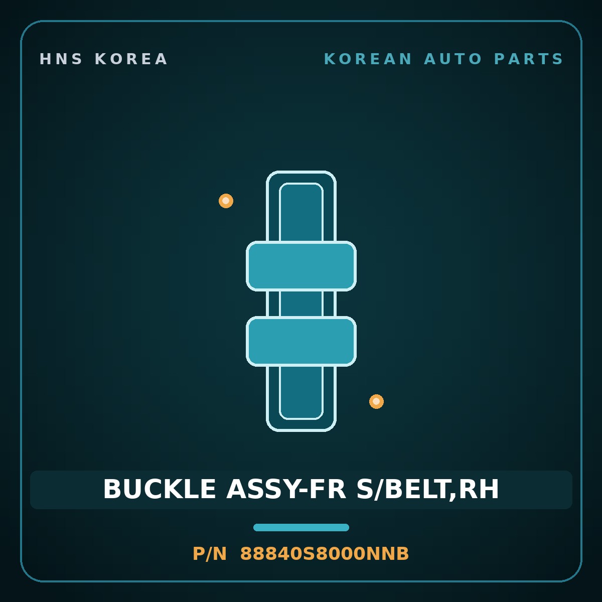 Genuine Mobis BUCKLE ASSY-FR S/BELT,RH 88840S8000NNB for Palisade 2019 HNS Parts Korea