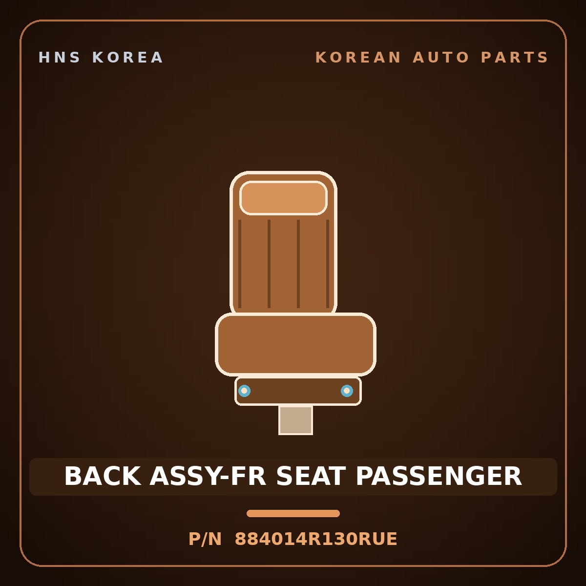 Genuine Mobis BACK ASSY-FR SEAT PASSENGER 884014R130RUE for Sonata 2011 HNS Parts Korea