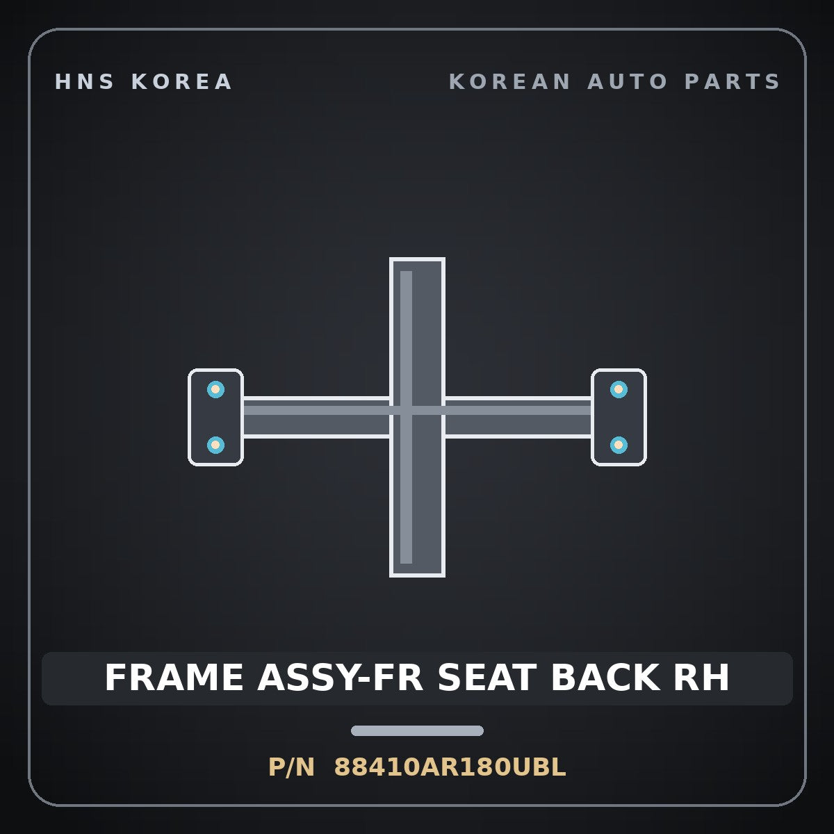 Genuine Mobis FRAME ASSY-FR SEAT BACK RH 88410AR180UBL for Genesis GV70 2021 HNS Parts Korea