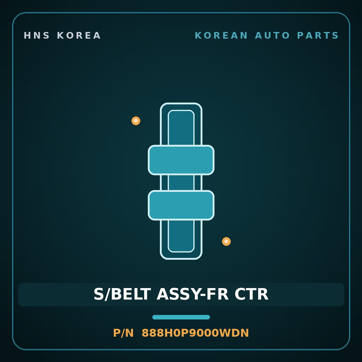 Genuine Mobis S/BELT ASSY-FR CTR 888H0P9000WDN for Palisade 2025 HNS Parts Korea