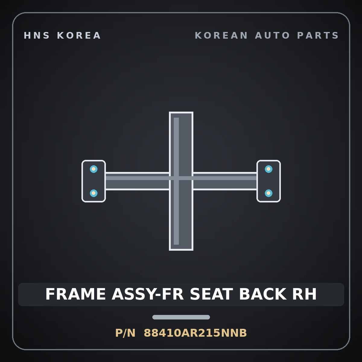 Genuine Mobis FRAME ASSY-FR SEAT BACK RH 88410AR215NNB for Genesis GV70 2024 HNS Parts Korea