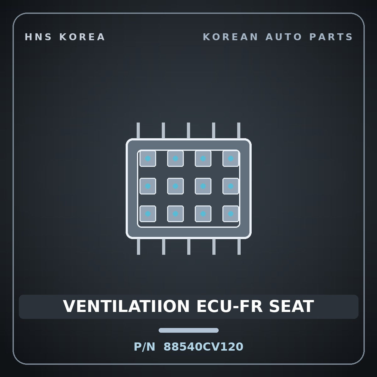 Genuine Mobis VENTILATIION ECU-FR SEAT 88540CV120 for EV6 2024 HNS Parts Korea