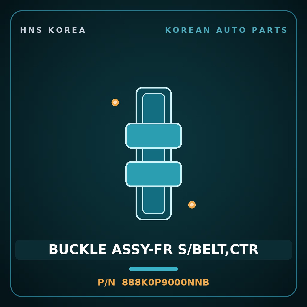 Genuine Mobis BUCKLE ASSY-FR S/BELT,CTR 888K0P9000NNB for Palisade 2025 HNS Parts Korea