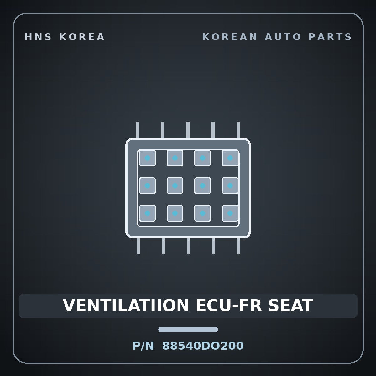 Genuine Mobis VENTILATIION ECU-FR SEAT 88540DO200 for EV9 2023 HNS Parts Korea