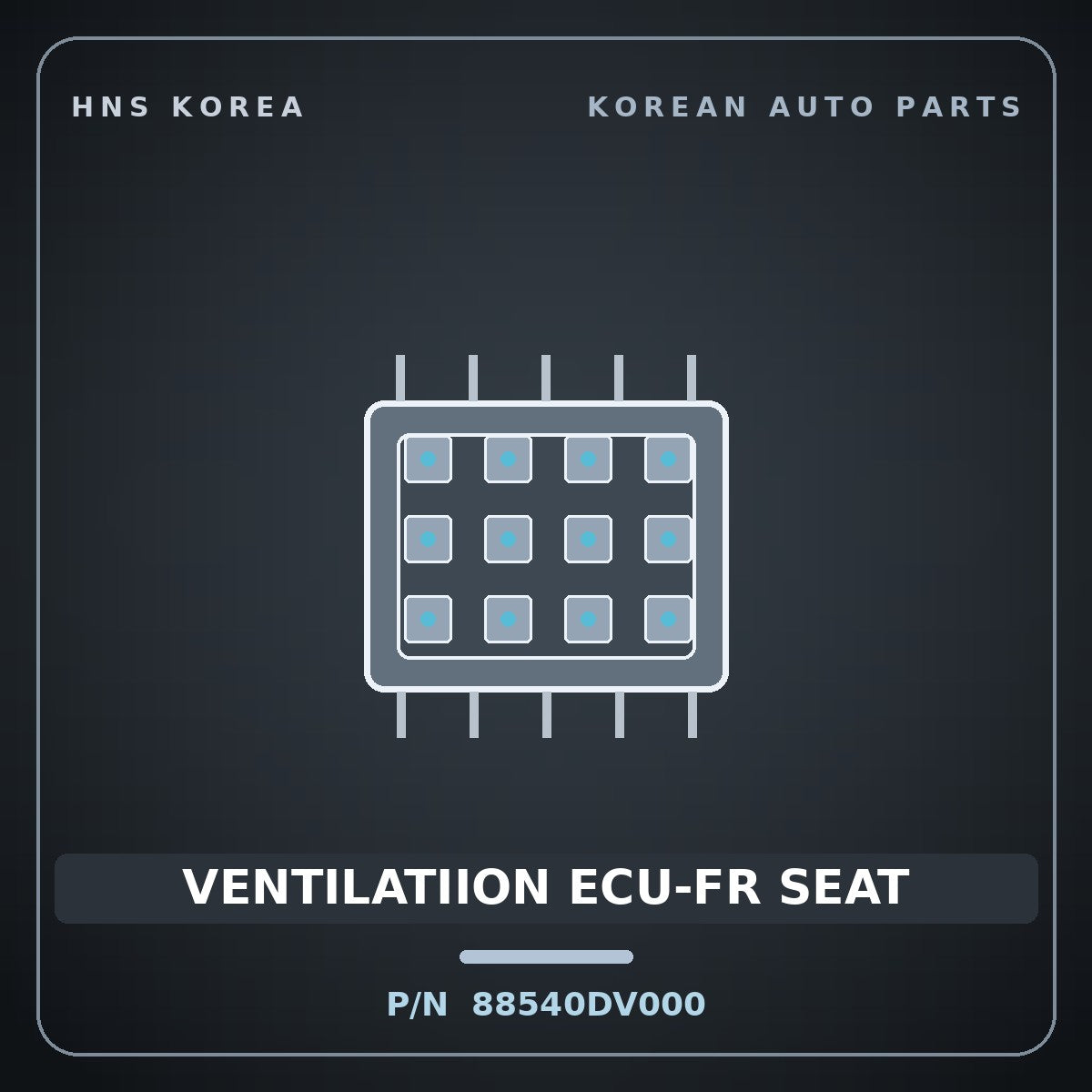 Genuine Mobis VENTILATIION ECU-FR SEAT 88540DV000 for Tasman 2024 HNS Parts Korea