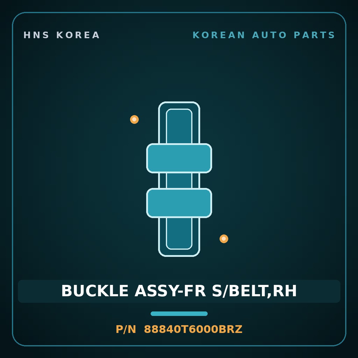 Genuine Mobis BUCKLE ASSY-FR S/BELT,RH 88840T6000BRZ for Genesis GV80 2024 HNS Parts Korea