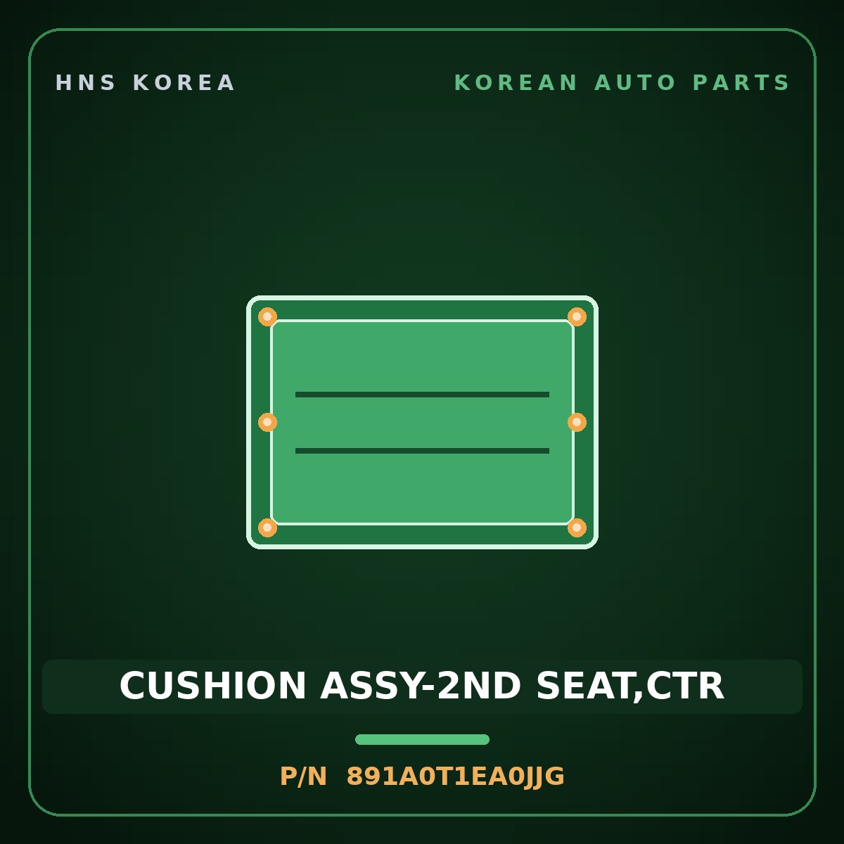 Genuine Mobis CUSHION ASSY-2ND SEAT,CTR 891A0T1EA0JJG for G80 2020 HNS Parts Korea