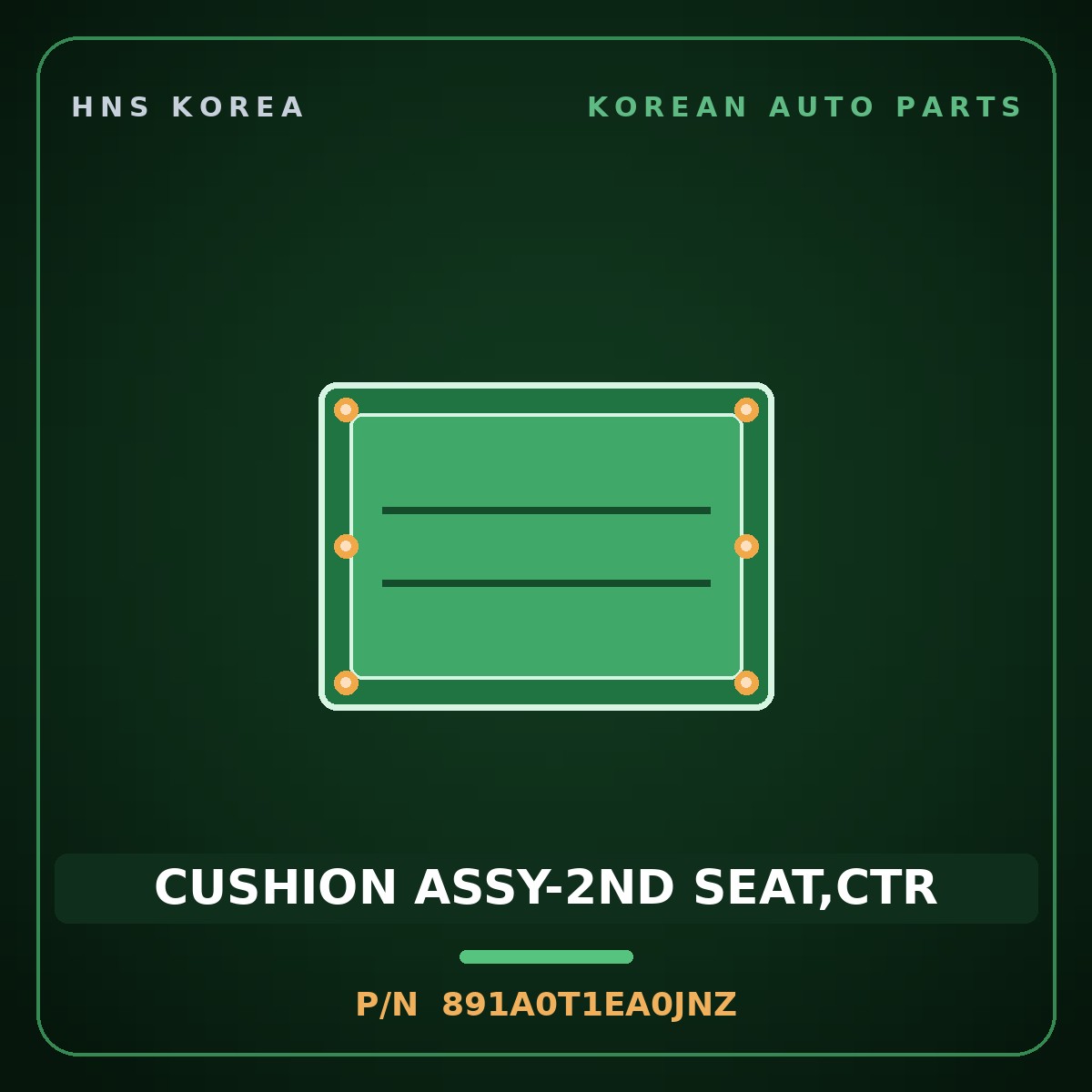 Genuine Mobis CUSHION ASSY-2ND SEAT,CTR 891A0T1EA0JNZ for G80 2023 HNS Parts Korea