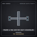 Genuine Mobis FRAME & PAD ASSY-RR SEAT CUSHION,RH 892502D502 for Elantra 2000 HNS Parts Korea