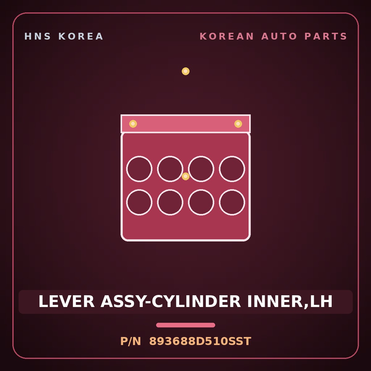 Genuine Mobis LEVER ASSY-CYLINDER INNER,LH 893688D510SST for Express 2019 HNS Parts Korea