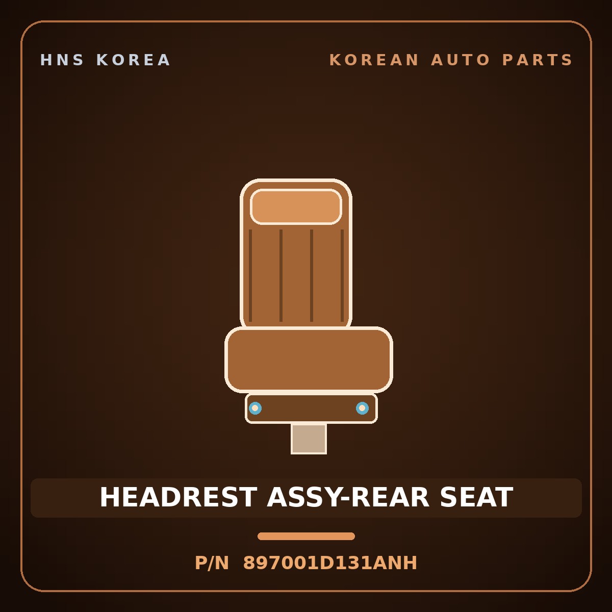 Genuine Mobis HEADREST ASSY-REAR SEAT 897001D131ANH for Carens 2006 HNS Parts Korea