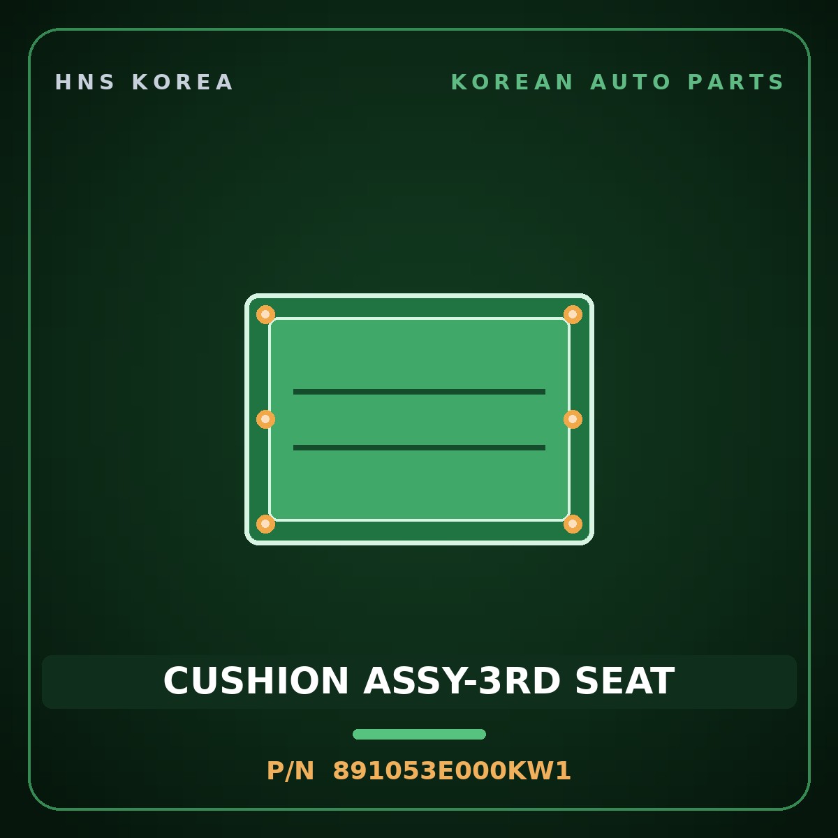Genuine Mobis CUSHION ASSY-3RD SEAT 891053E000KW1 for Sorento 2006 HNS Parts Korea