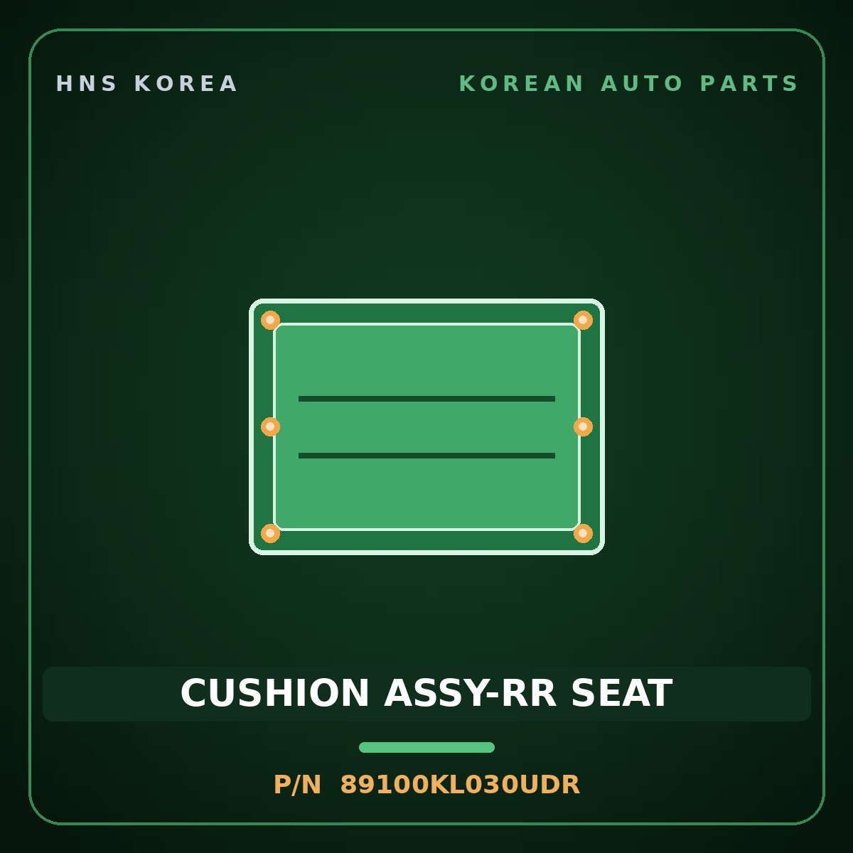 Genuine Mobis CUSHION ASSY-RR SEAT 89100KL030UDR for Ioniq 6 2023 HNS Parts Korea
